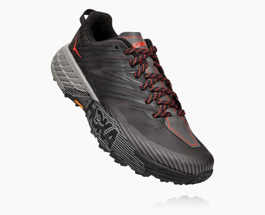 Pánske Trail Tenisky Hoka One One Lacno - Speedgoat 4 - Čierne 13684-RDAZ